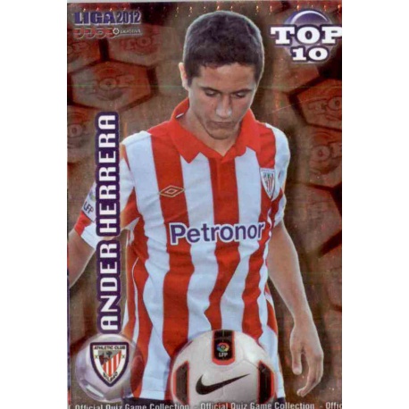 Ander Herrera Top Rojo Athletic Club 617 Las Fichas de la Liga 2012 Official Quiz Game Collection