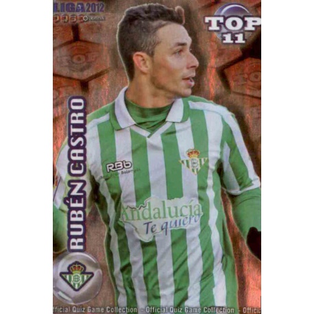 Rubén Castro Top Rojo Betis 638 Las Fichas de la Liga 2012 Official Quiz Game Collection
