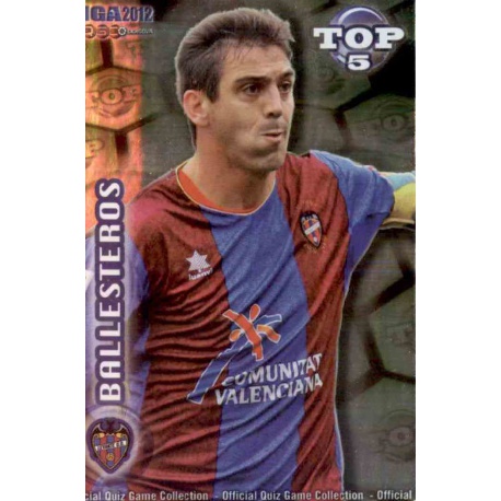 Ballesteros Top Verde Levante 572 Las Fichas de la Liga 2012 Official Quiz Game Collection