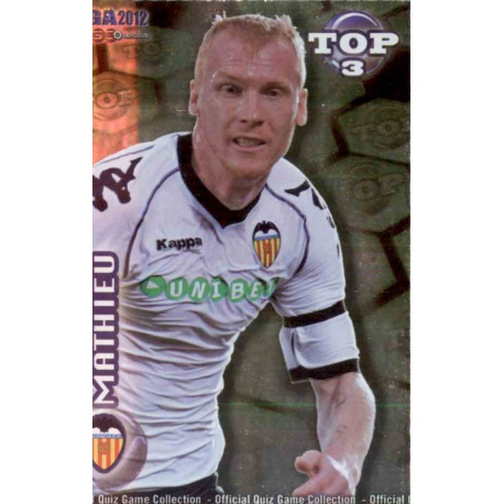 Mathieu Top Verde Valencia 579 Las Fichas de la Liga 2012 Official Quiz Game Collection