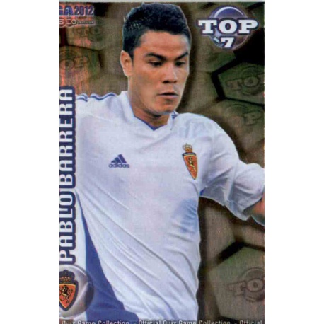 Pablo Barrera Top Verde Real Zaragoza 602 Las Fichas de la Liga 2012 Official Quiz Game Collection