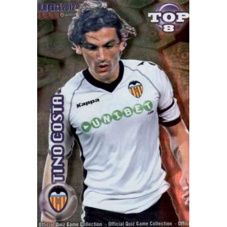 Tino Costa Top Verde Valencia 606 Las Fichas de la Liga 2012 Official Quiz Game Collection