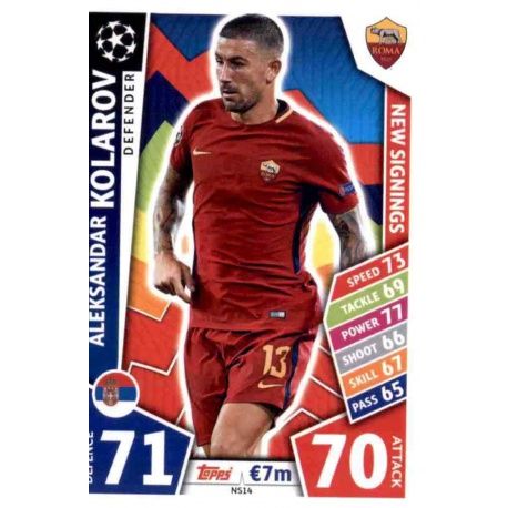 Aleksandar Kolarov New Signings NS14 Match Attax Champions 2017-18