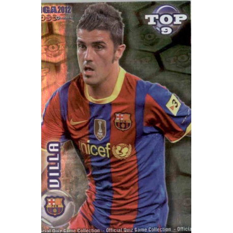 David Villa Top Verde Barcelona 622 Las Fichas de la Liga 2012 Official Quiz Game Collection