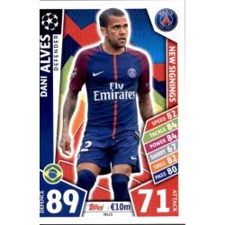 Dani Alves New Signings NS15 Match Attax Champions 2017-18