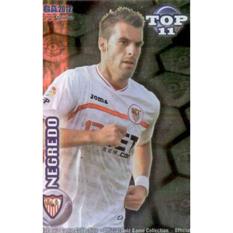Negredo Top Verde Sevilla 633 Las Fichas de la Liga 2012 Official Quiz Game Collection