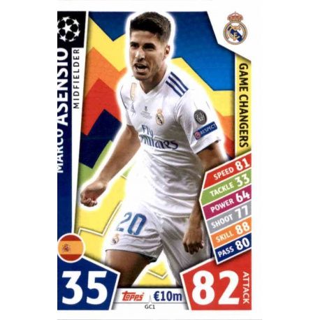 Marco Asensio Game Changers GC1 Match Attax Champions 2017-18