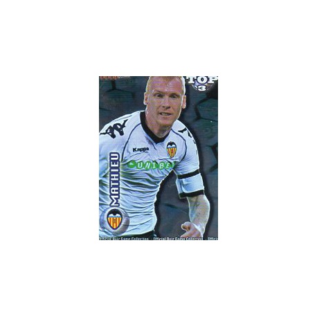 Mathieu Top Azul Valencia 579 Las Fichas de la Liga 2012 Official Quiz Game Collection