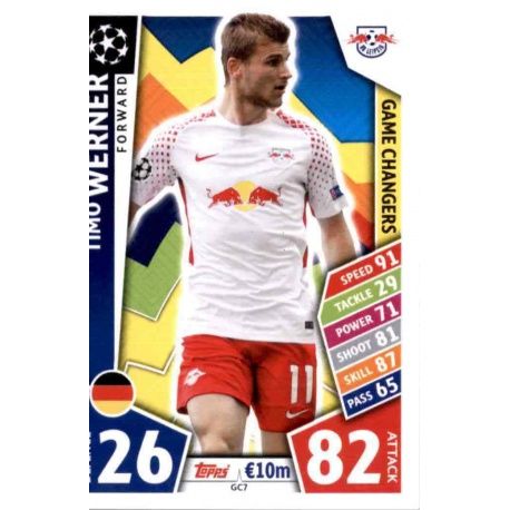 Timo Werner Game Changers GC7 Match Attax Champions 2017-18