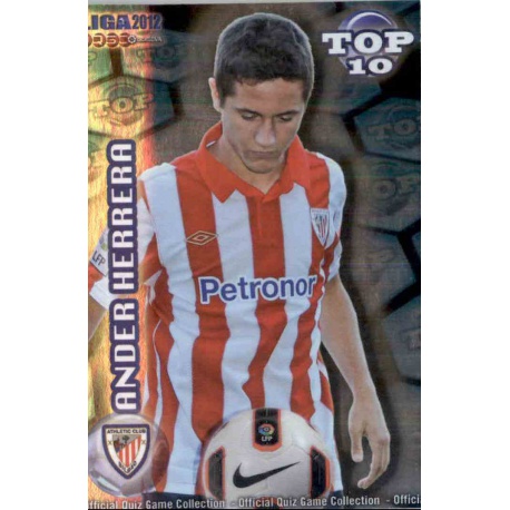 Ander Herrera Top Azul Athletic Club 617 Las Fichas de la Liga 2012 Official Quiz Game Collection