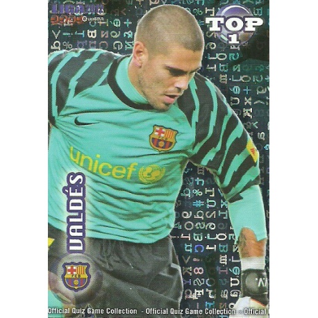Víctor Valdés Top Azul Letras Barcelona 541 Las Fichas de la Liga 2012 Official Quiz Game Collection