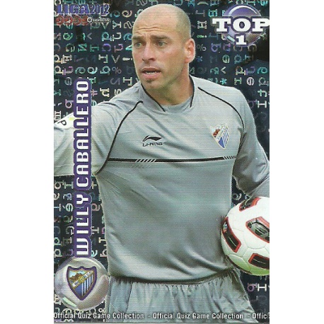 Willy Caballero Top Blue Letters Málaga 546 Las Fichas de la Liga 2012 Official Quiz Game Collection