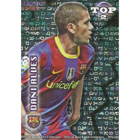 Dani Alves Top Blue Letters Barcelona 550 Las Fichas de la Liga 2012 Official Quiz Game Collection