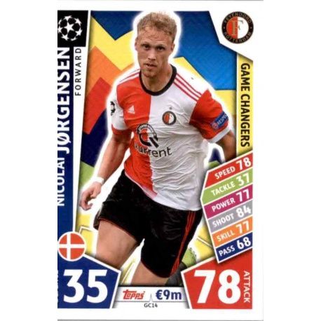 Nicolai Jørgensen Game Changers GC14 Match Attax Champions 2017-18