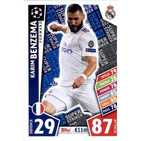 Karim Benzema Super Strikers SS01 Match Attax Champions 2017-18