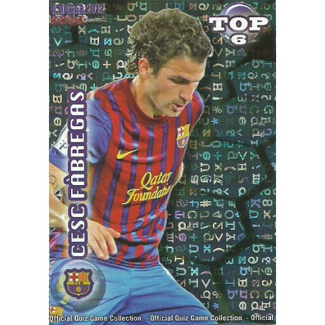 Cesc Fàbregas Top Blue Letters Barcelona 586 Las Fichas de la Liga 2012 Official Quiz Game Collection