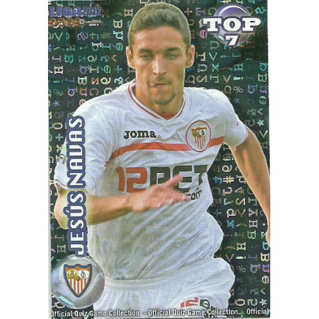 Jesús Navas Top Blue Letters Sevilla 598 Las Fichas de la Liga 2012 Official Quiz Game Collection