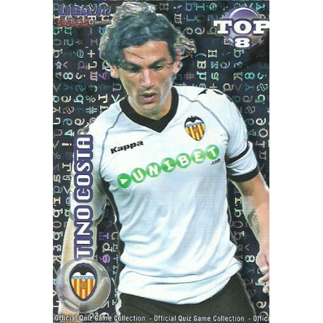 Tino Costa Top Blue Letters Valencia 606 Las Fichas de la Liga 2012 Official Quiz Game Collection