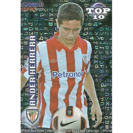Ander Herrera Top Blue Letters Athletic Club 617 Las Fichas de la Liga 2012 Official Quiz Game Collection