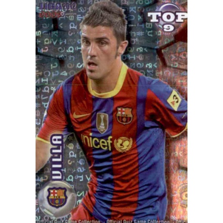 David Villa Top Blue Letters Barcelona 622 Las Fichas de la Liga 2012 Official Quiz Game Collection