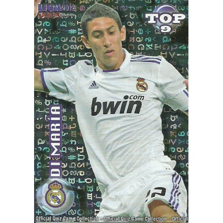 Di María Top Blue Letters Real Madrid 623 Las Fichas de la Liga 2012 Official Quiz Game Collection