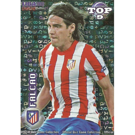 Falcao Top Blue Letters Atlético Madrid 626 Las Fichas de la Liga 2012 Official Quiz Game Collection
