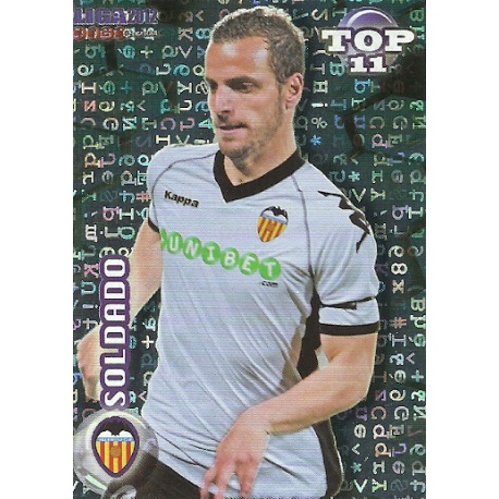 Soldado Top Blue Letters Valencia 631 Las Fichas de la Liga 2012 Official Quiz Game Collection