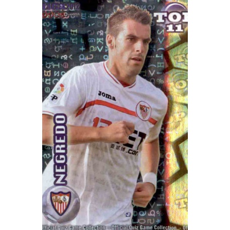 Negredo Top Blue Letters Sevilla 633 Las Fichas de la Liga 2012 Official Quiz Game Collection