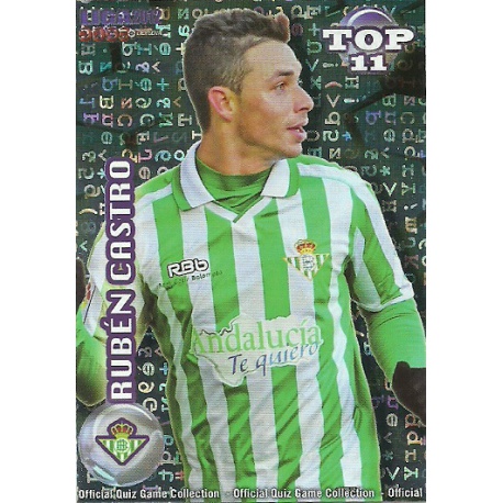 Rubén Castro Top Blue Letters Betis 638 Las Fichas de la Liga 2012 Official Quiz Game Collection