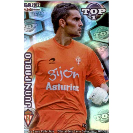 Juan Pablo Top Blue Horizontal Stripes Sporting Gijón 545 Las Fichas de la Liga 2012 Official Quiz Game Collection