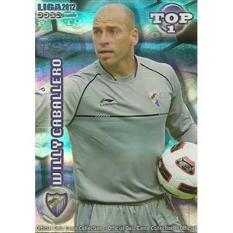 Willy Caballero Top Blue Horizontal Stripes Málaga 546 Las Fichas de la Liga 2012 Official Quiz Game Collection