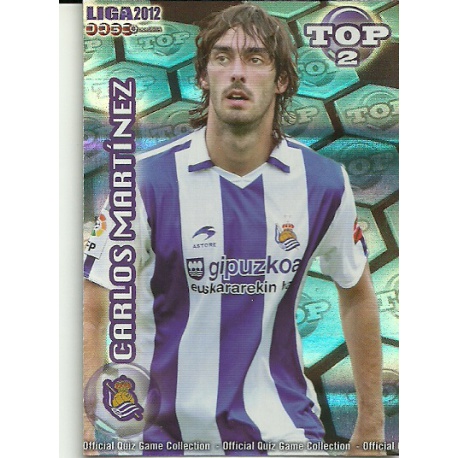Carlos Martínez Top Blue Horizontal Stripes Real Sociedad 553 Las Fichas de la Liga 2012 Official Quiz Game Collection