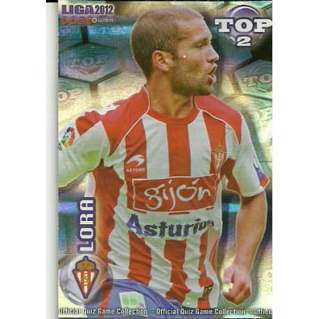 Lora Top Blue Horizontal Stripes Sporting Gijón 555 Las Fichas de la Liga 2012 Official Quiz Game Collection