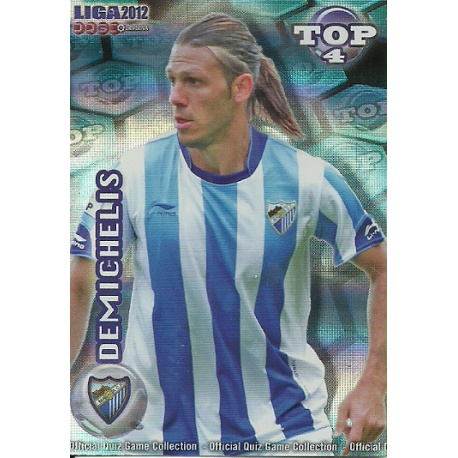 Demichelis Top Blue Horizontal Stripes Málaga 563 Las Fichas de la Liga 2012 Official Quiz Game Collection