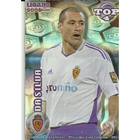 Da Silva Top Blue Horizontal Stripes Zaragoza 565 Las Fichas de la Liga 2012 Official Quiz Game Collection