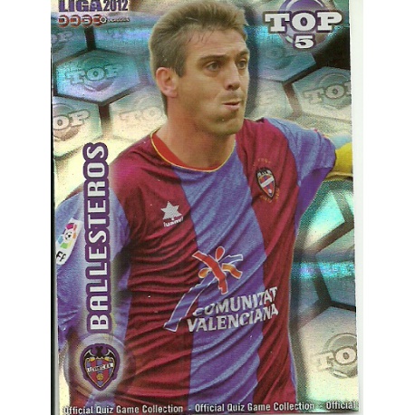 Ballesteros Top Blue Horizontal Stripes Levante 572 Las Fichas de la Liga 2012 Official Quiz Game Collection