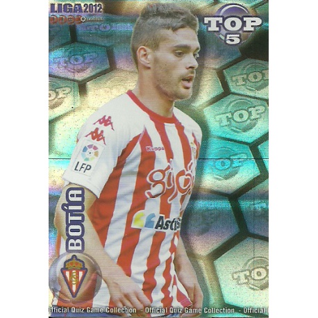 Botía Top Blue Horizontal Stripes Sporting Gijón 576 Las Fichas de la Liga 2012 Official Quiz Game Collection