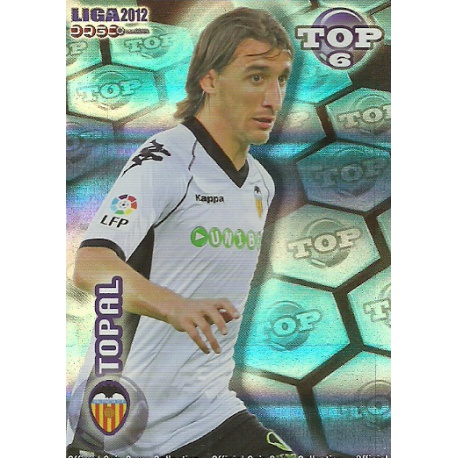 Topal Top Blue Horizontal Stripes Valencia 588 Las Fichas de la Liga 2012 Official Quiz Game Collection