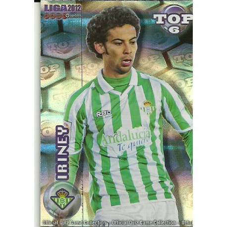 Iriney Top Blue Horizontal Stripes Betis 593 Las Fichas de la Liga 2012 Official Quiz Game Collection