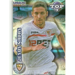 Jesús Navas Top Blue Horizontal Stripes Sevilla 598 Las Fichas de la Liga 2012 Official Quiz Game Collection