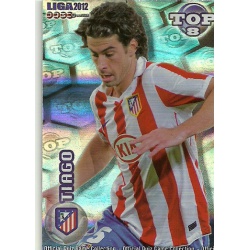 Tiago Top Blue Horizontal Stripes Atlético Madrid 609 Las Fichas de la Liga 2012 Official Quiz Game Collection