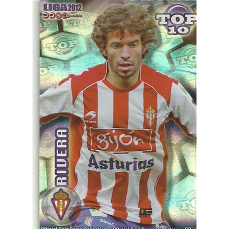 Rivera Top Blue Horizontal Stripes Sporting Gijón 618 Las Fichas de la Liga 2012 Official Quiz Game Collection