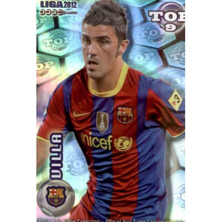 David Villa Top Azul Rayas Horizontales Barcelona 622 Las Fichas de la Liga 2012 Official Quiz Game Collection