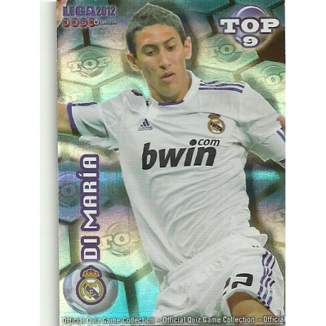 Di María Top Blue Horizontal Stripes Real Madrid 623 Las Fichas de la Liga 2012 Official Quiz Game Collection