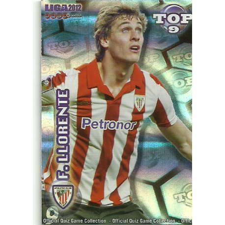 Fernando Llorente Top Blue Horizontal Stripes Athletic Club 624 Las Fichas de la Liga 2012 Official Quiz Game Collection