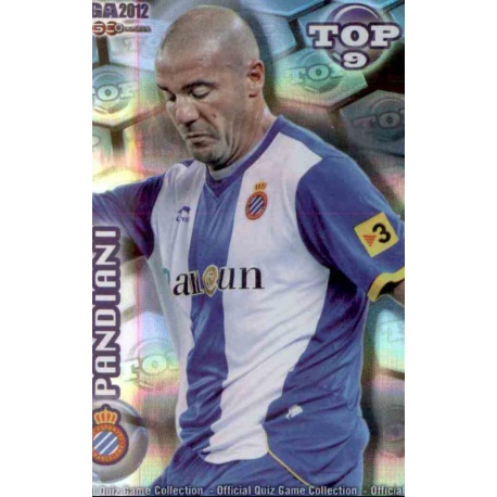 Pandiani Top Blue Horizontal Stripes Espanyol 625 Las Fichas de la Liga 2012 Official Quiz Game Collection