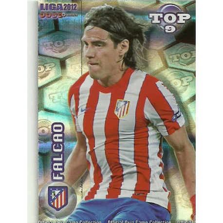 Falcao Top Blue Horizontal Stripes Atlético Madrid 626 Las Fichas de la Liga 2012 Official Quiz Game Collection