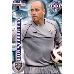 Willy Caballero Top Azul Mate Málaga 546 Las Fichas de la Liga 2012 Official Quiz Game Collection