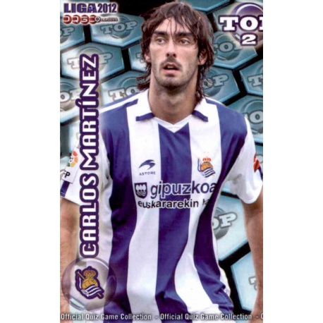 Carlos Martínez Top Azul Mate Real Sociedad 553 Las Fichas de la Liga 2012 Official Quiz Game Collection