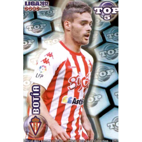 Botía Top Azul Mate Sporting Gijón 576 Las Fichas de la Liga 2012 Official Quiz Game Collection